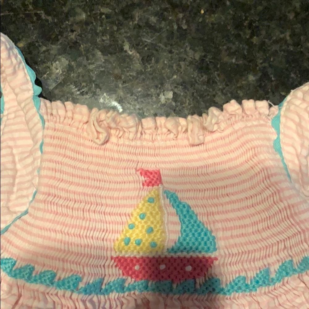 Smocked Sailboat Bubble Outfit - Picture 5 of 5